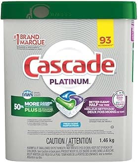 Cascade Platinum ActionPacs Dishwasher Detergent with Dawn, Fresh Scent - 93 Count
