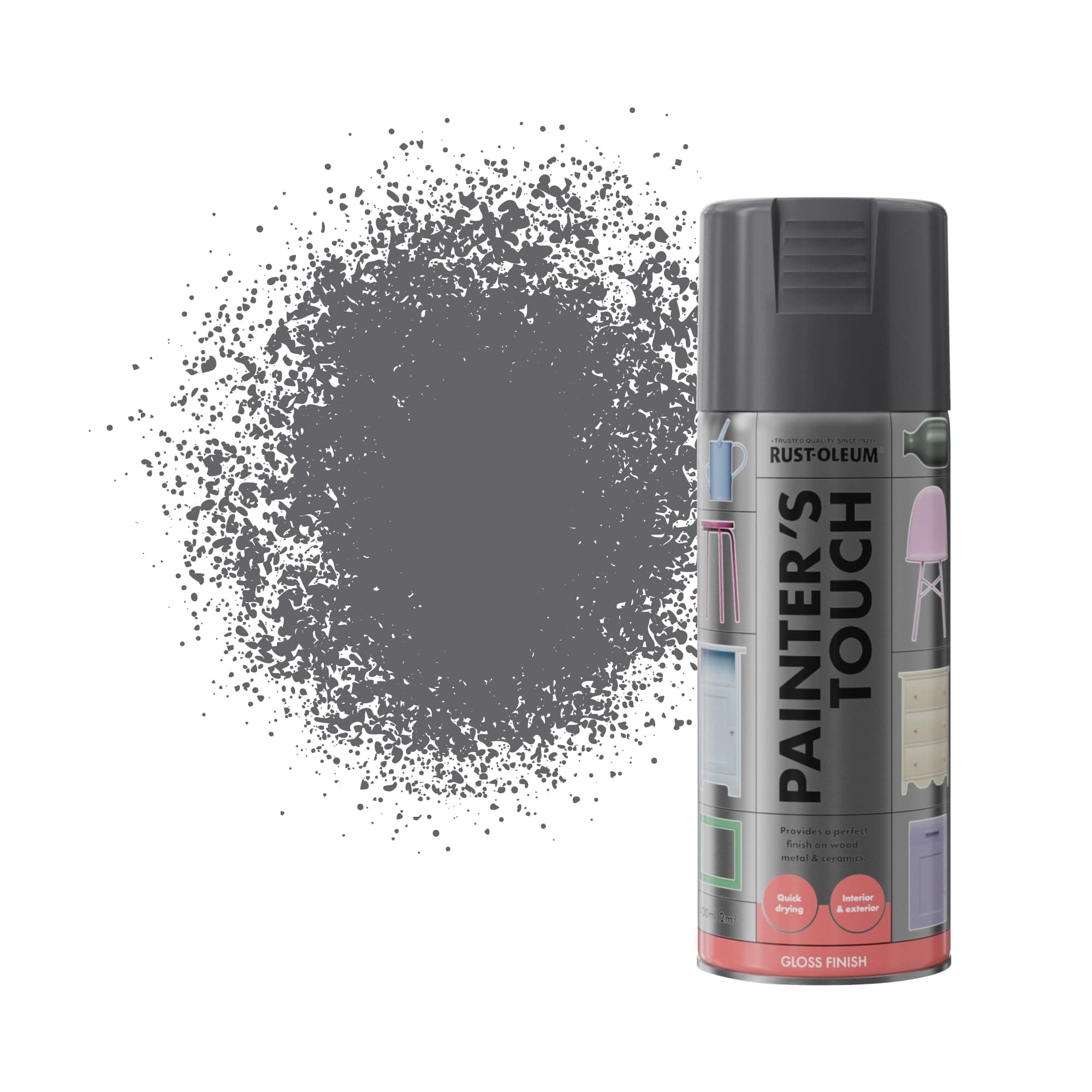 Rust-Oleum 400ml Painter's Touch Spray Paint - Dark Grey,Packaging May Vary