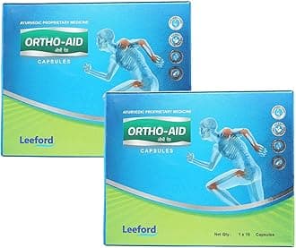 Ortho Aid Capsules 10 Capsules | Ayurvedic Joint Health Support | With Shallaki, Guggul & Ashwagandha | 100% Herbal (Pack of 2)
