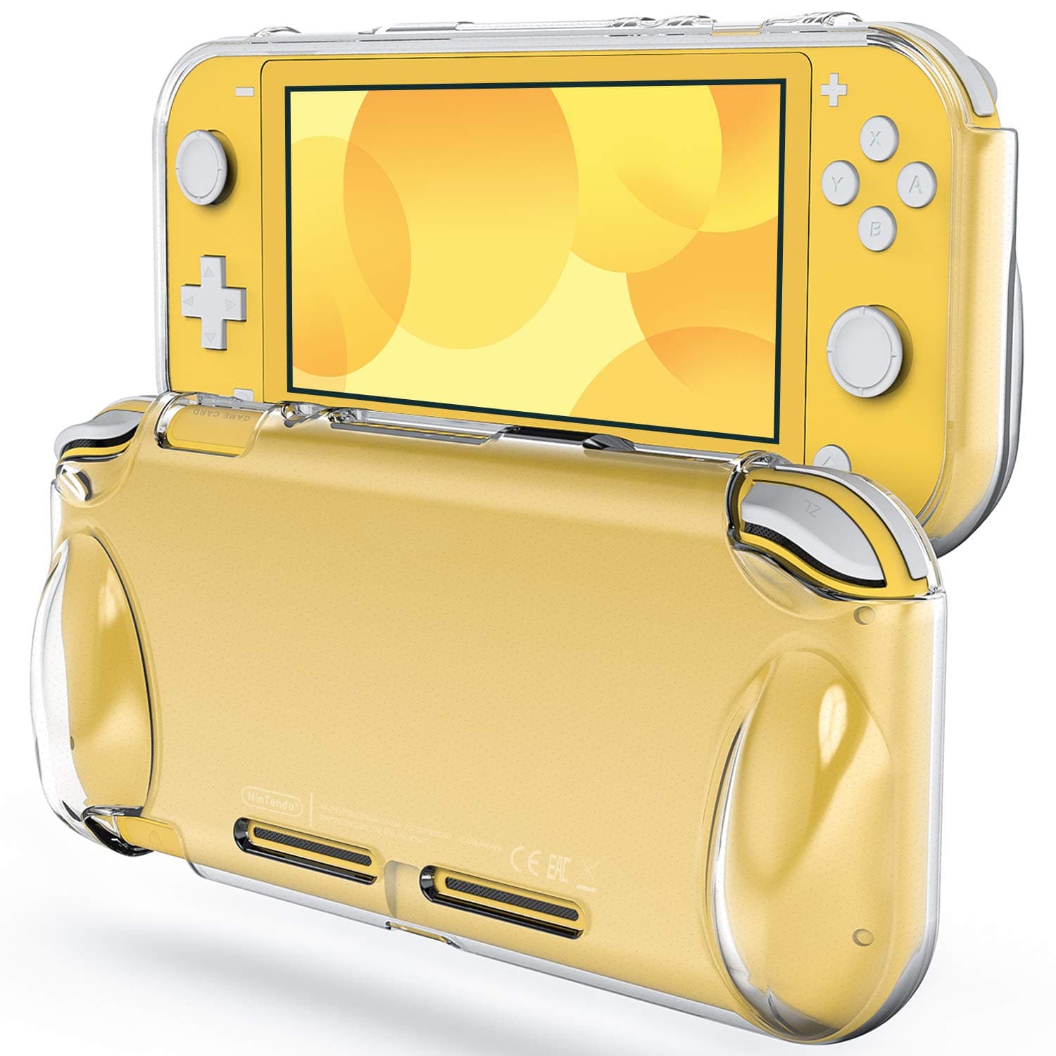 Protective Case for Nintendo Switch Lite 2019, Grip Cover with Shock-Absorption and Anti-Scratch Design (HD Clear)
