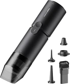 HOTO Handheld Vacuum Cleaner Cordless, Desk Vacuum Cleaner Compressed Electric Air Duster 15000Pa Suction, 4-in-1 Portable Vortex Vacuum Dust Buster Air Blower for Computer, Keyboard, Coffee Grounds