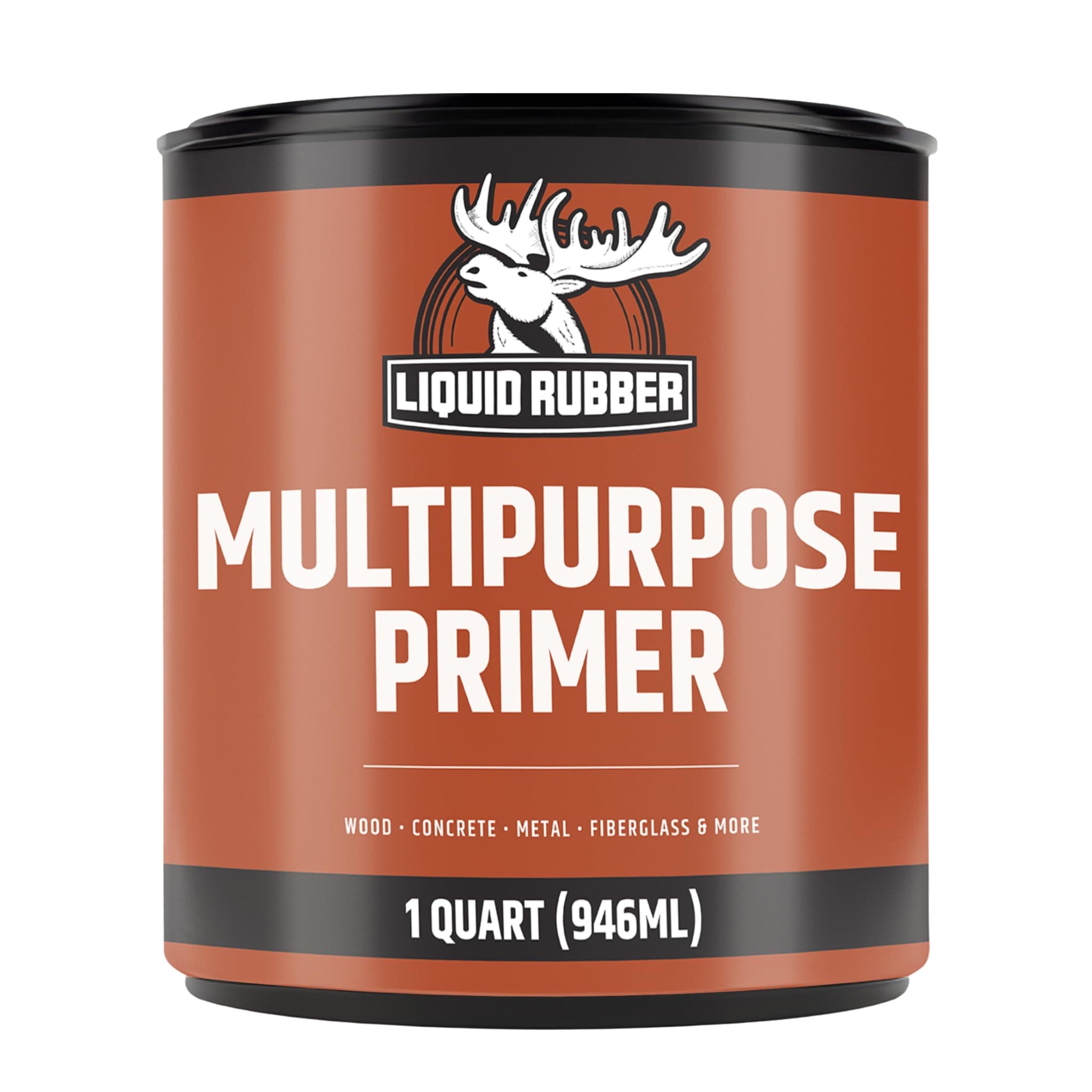 Multi-Purpose Primer - Use on Concrete and Wood, Water-Based Non-Toxic and Fast Drying, Easy to Apply, 1 Quart