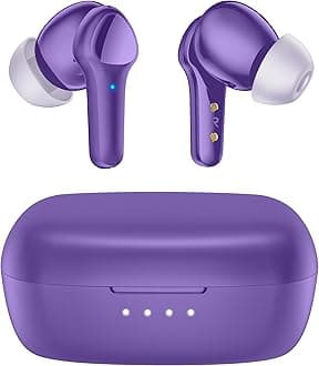 Wireless Earbuds,Immersive Sound Premium Deep Bass Hi-Fi Stereo Headset IPX8 Waterproof Bluetooth 5.3 with 4 Mics Call Noise Cancelling Wearable Technology Rings Earphones for iOS,Android,Workout