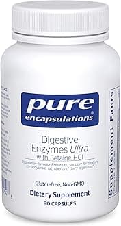 Pure Encapsulations Digestive Enzymes Ultra with Betaine HCl - Vegetarian Digestive Enzyme Supplement to Support Protein, Carb, Fiber, and Dairy Digestion* - 90 Capsules