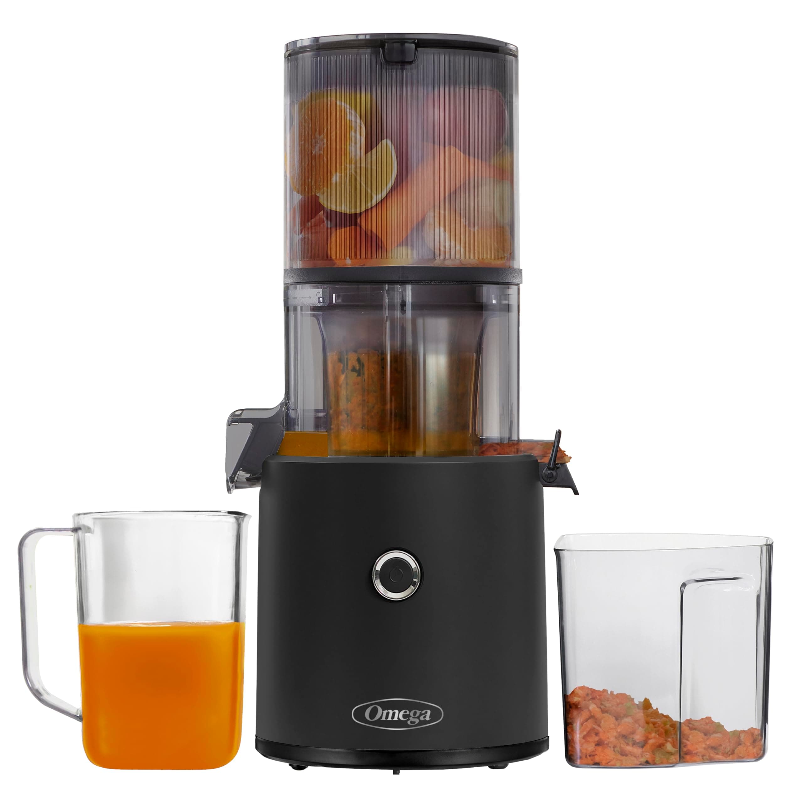 Effortless Batch Cold Press Juicer - Hands Free Vegetable and Fruit Masticating Juicer Machine with 68-oz. capacity, Extra Large Hopper No-Prep whole recipe juicing, Easy Clean, 150-Watts, Black