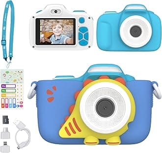 - myFirst Camera 3 - Kids Digital Camera, Video Camera for Toddlers, 16MP, 1080HD Video, MicroSD Card, with Selfie & Macro Lens, LED Flash, Neck Lanyard, for Kids 3-12 (Blue)