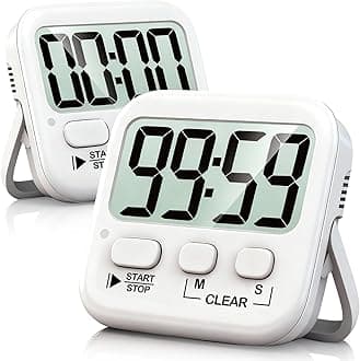 Antonki 2 Pack Digital Timer for Kids, Magnetic Countdown Kitchen Timers for Cooking, Egg, Classroom, Teacher, Exercise, Study, Oven - Battery Included