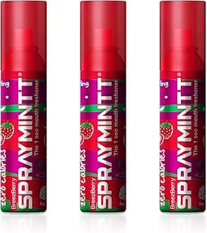 Spraymintt Mouth Freshener | Mukhwas | Breath Freshener | Oral Hygiene |175+ sprays of instant long lasting with Zero Calories Freshness | Brezeberry flavour | 15g - pack of 3
