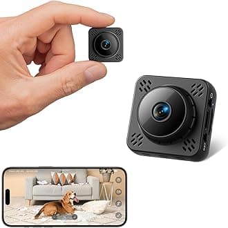Mini Camera, 2K Nanny Cam Wireless with 1-Year Cloud Storage & No WiFi Needed, Motion Detection & Night Vision with Magnetic Mount for Pet/Baby/Home Security