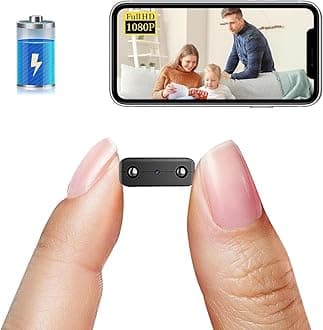Smallest Wireless WiFi Battery Camera,HD1080P Portable Camera with Video Recording Live Feed,Baby Monitor,Nanny Cam,with Night Vision,Motion Detection, Cloud Storage, Remote Viewing for iOS Android