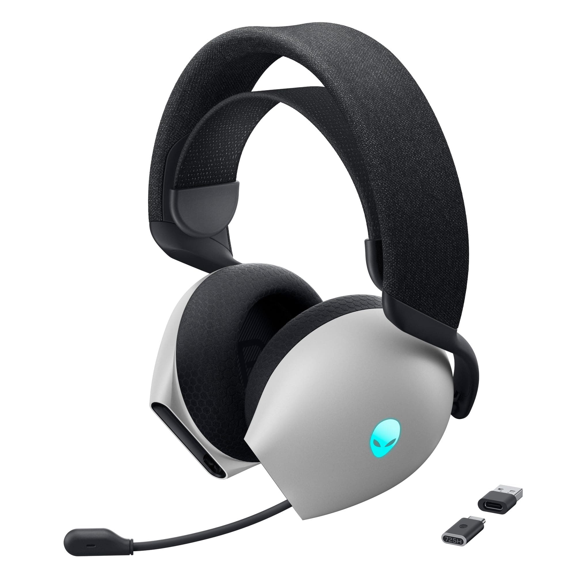 Tri-Mode Wireless Gaming Headset AW725H - Wired/Wireless, Bluetooth 5.3, Audio Output - 20 Hz, Mini-Phone (3.5mm), Battery Talk Time Up to 55 Hrs (Bluetooth), Lunar Light