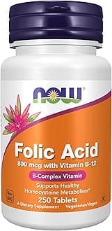 Now Foods Folic Acid 800 Mcg 250 Tablets