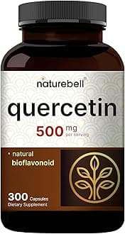 NatureBell Quercetin 500mg - 240 Capsules - Ultra Strength Supplement for Healthy Immune Support* - Quercetin Dihydrate from Sophora Japonica - Bioavailable Form