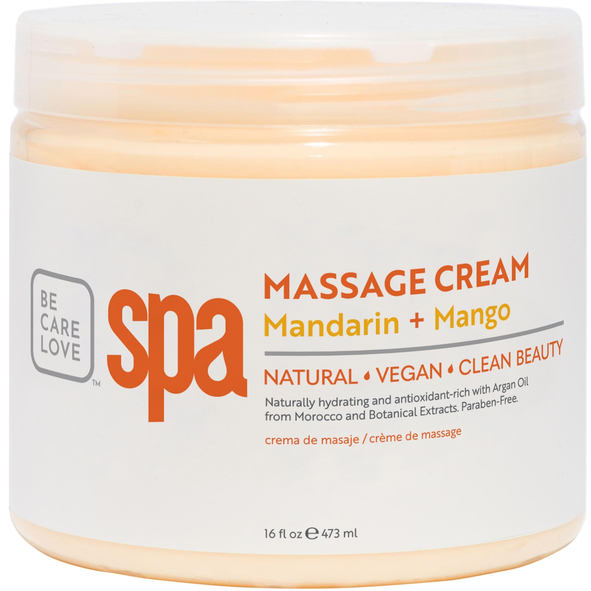 Massage Cream Mandarin + Mango,16 oz