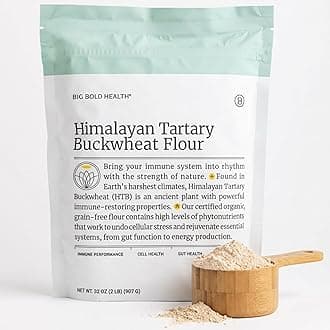 Organic Himalayan Tartary Buckwheat Flour - Gluten Free | Rich in Polyphenols & Antioxidants | 100% USDA Organic Grain-Free Flour | Non-GMO | USA Grown (2lb)