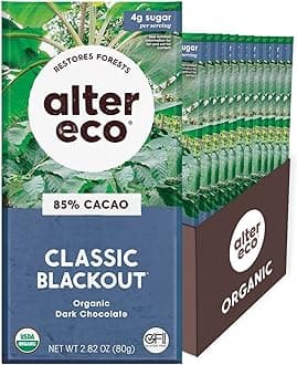 Americas Organic Chocolate Bar - Dark Blackout - 2.82 Oz Bars - Case Of 12