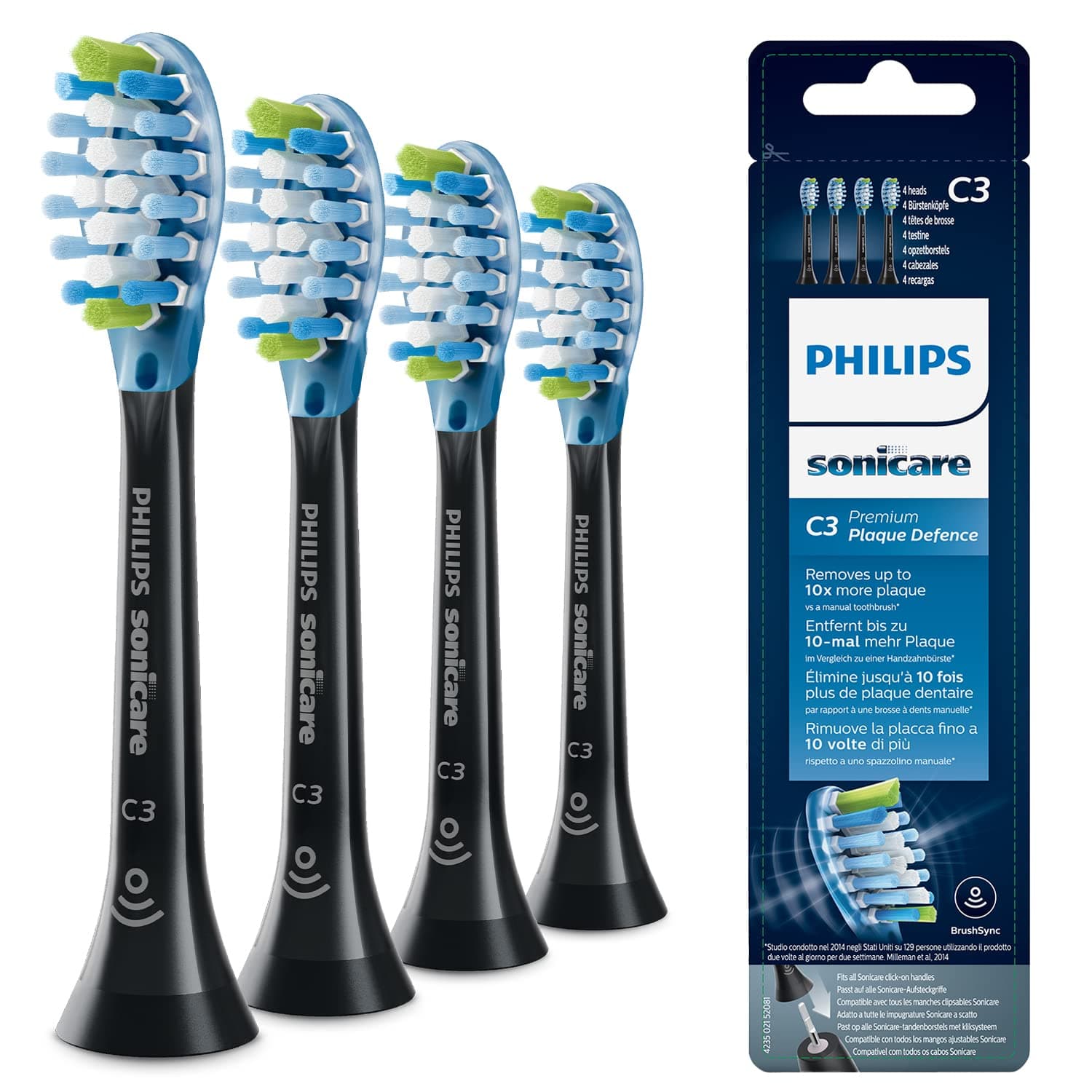 4-pack Standard sonic toothbrush heads