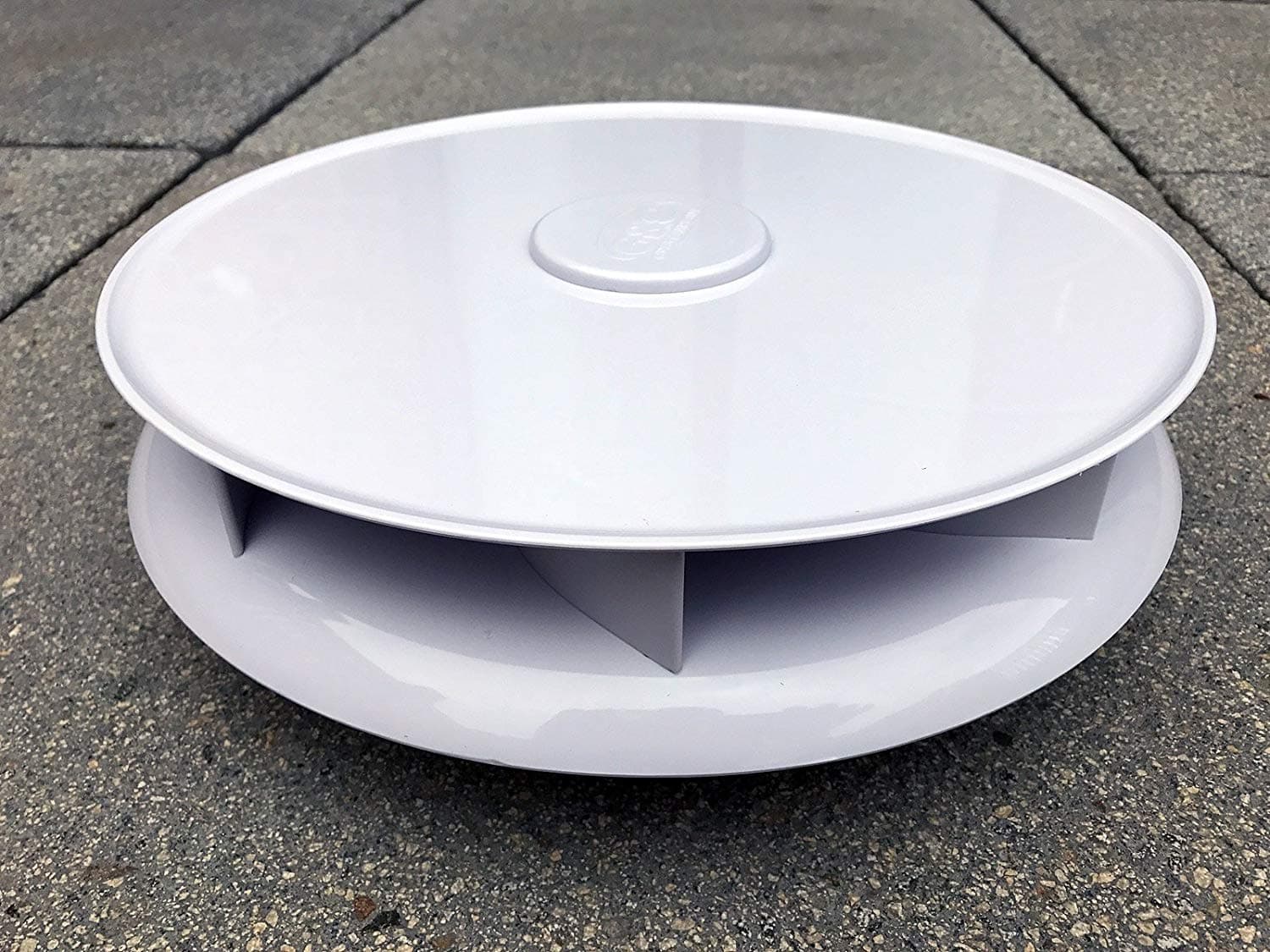 Low Profile Rotating Van Roof Vent - White