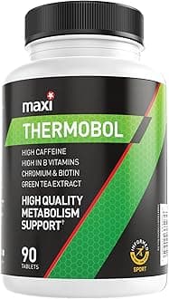 Thermobol - Contains Chromium and Biotin, High in B Vitamins - 100mg Green Tea Extract, 130mg Caffeine per Serving, 90 Tablets