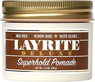 Layrite Superhold Pomade 120g | High Hold | Water Soluble | Medium Shine