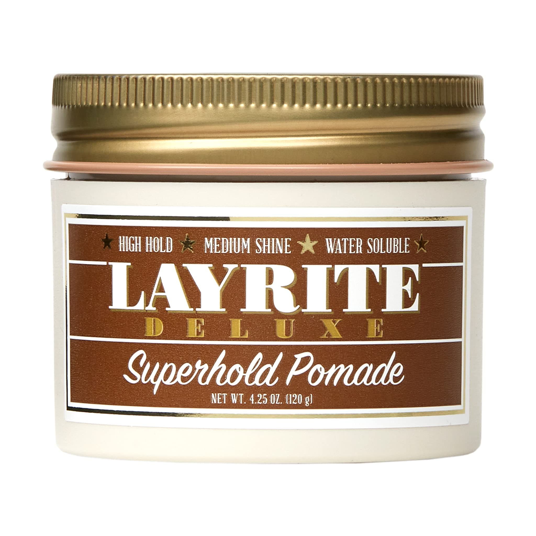 Layrite Superhold Pomade 120g | High Hold | Water Soluble | Medium Shine
