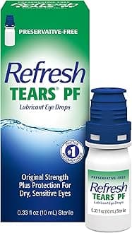 REFRESH TEARS PF Preservative-Free Artificial Tears Lubricant Eye Drops, 0.33 fl oz (10 mL)