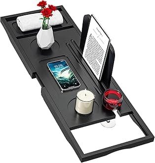 Premium Bathtub Caddy Tray - Bath Tray - Bath Tub Tray Table for Bathtub - Bath Caddy Tray for Bathtub, Expandable Size, Fits Most Bath Tubs