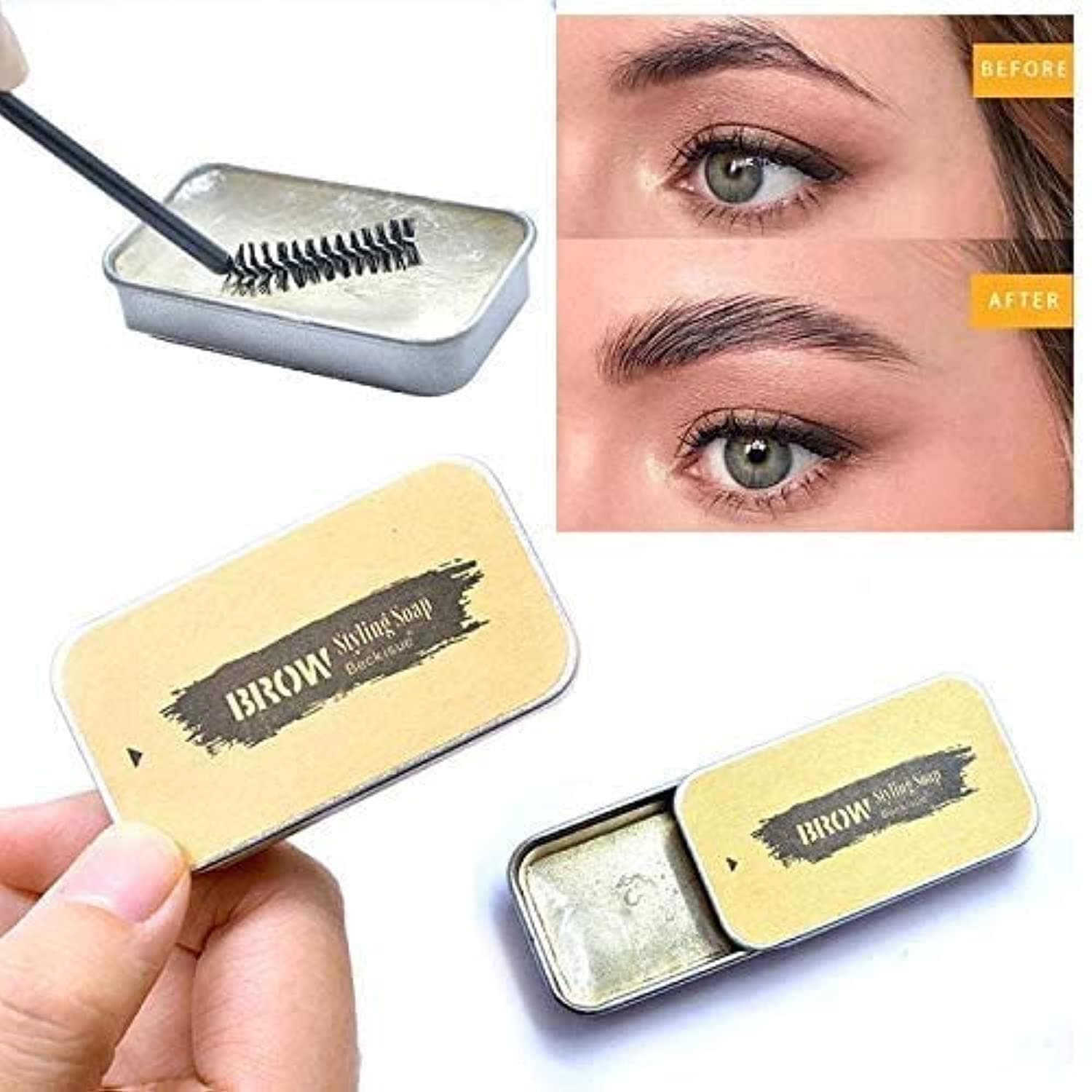 Brow 3D Feathery Brows Makeup Balm Styling Brows Soap Transparent Eyebrow Fixed Lasting Eyebrow Setting Gel Waterproof Cream