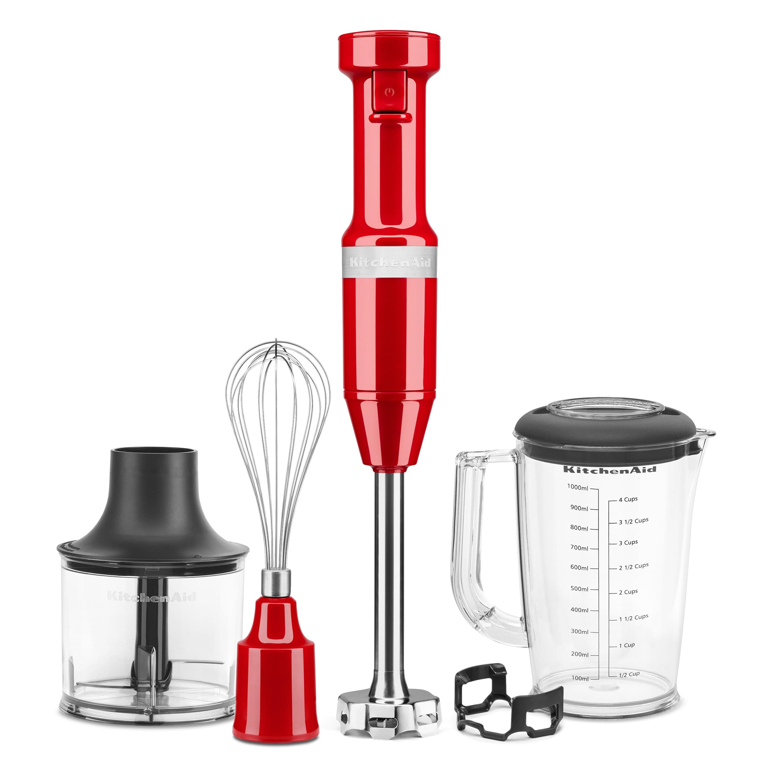 KitchenAid Variable Speed Corded Hand Blender with Accessories, Empire Red, KHBV83ER