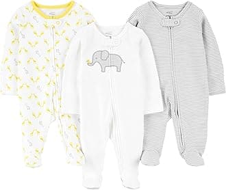 Simple Joys by Carter's Baby 3-Pack Cotton Footed Sleep and Play