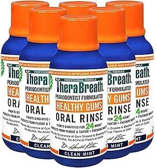 TheraBreath Dentist Formulated Periotherapy Healthy Gums Oral Rinse, 3 Ounce Trial and Travel Size (Pack of 6)