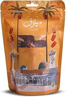 Milaf Mabroom Dates Moist & Sweet Saudi High Fibre Fresh Nutrient-Rich Helps Muscle Recovery After Workout For Snacking And Gifting 250G Pouch (250G, Mabroom)