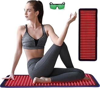 Red Light Therapy Mat for Body 31.5"× 11.6" Red Light Therapy Large Pad 360 LEDs at Home for Back Pa-in Relief Relax Muscle with Timer & Remote Control for Waist Shoulder Knee Joint