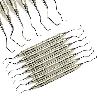 Professional Dental Elevators | Composite Restorative Implants | Luxating Filling | Surgical Root Extraction Spreading | Osteotome Periotome Instruments (Gracey Curette set of 7)