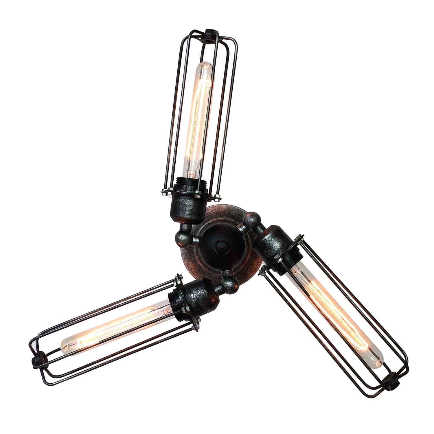 WestMenLights 3-Light Transformable Arm Tubular Cage Wall Light
