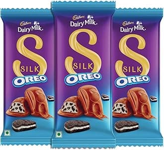 Cadbury Dairy Milk Silk Oreo Chocolate Bar, 124 g (Pack of 3)