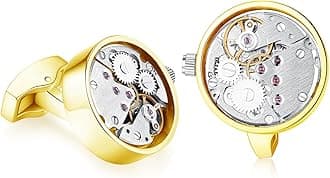 Mens Shirt Cufflinks Working Watch Movement for Wedding Business Gift