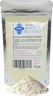 Baking Beauty and Beyond Professional Mix Improver Powder for Bread - Dough Enhancer for Bread, Grain Dough Conditioner Strengthens Starch and Improves Texture of All Flours, 50g