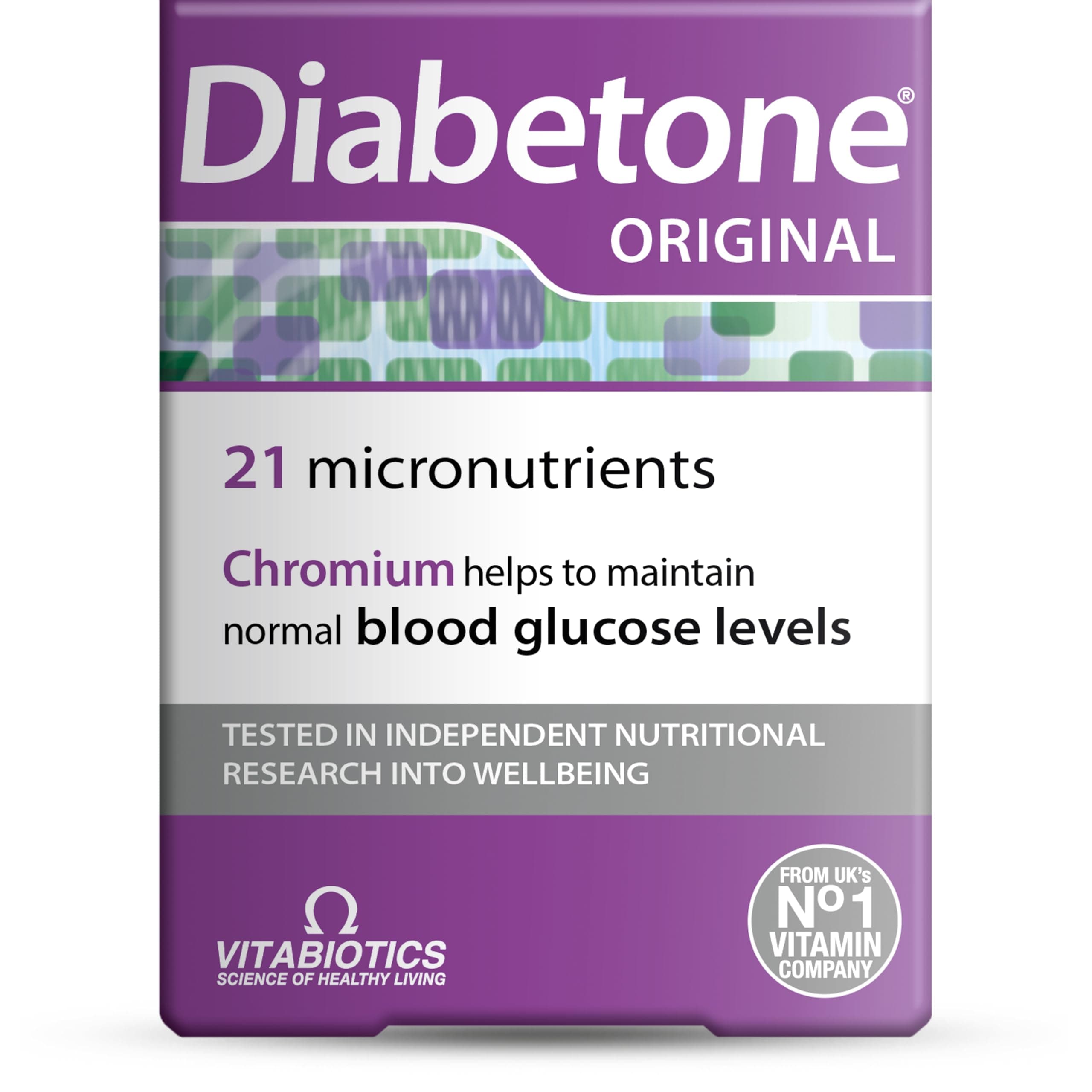 Original 30 Tablets | 21 Micronutrients - Chromium Help Maintain Normal Blood Glucose Levels | One-a-day Food Supplement