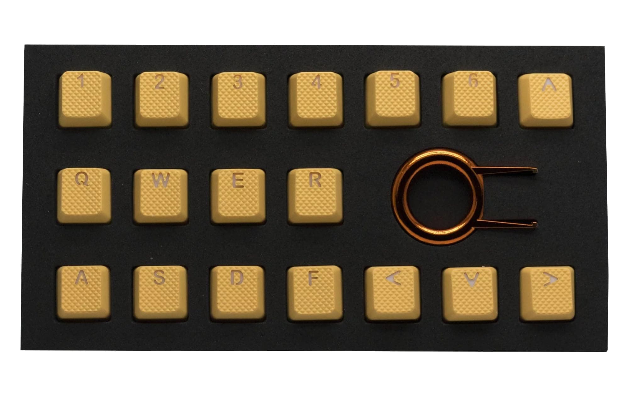 Rubber Keycap Set (18) - Neon Orange