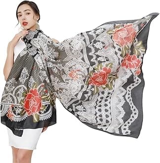 DANA XU Pashmina-Schal aus 100% reiner Seide, gro, weich