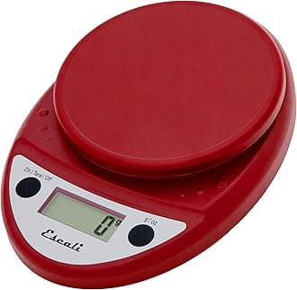 Escali Primo P115WR Precision Kitchen Food Scale for Baking and Cooking, Lightweight and Durable Design 8" x 6" x 1.25" P115W