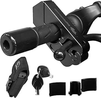 Upgraded Motorbike Lock - A Grip/Throttle/Brake/Handlebar Lock to Secure Your Motorcycle, Scooter, Moped or ATV in Under 5 Seconds! (Black).