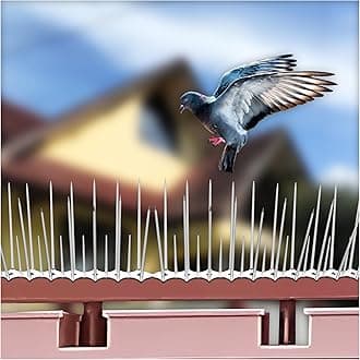 SWAPKART (Pack of 10) Bird and Pigeon Spikes, Pigeon Control Spikes Anti Bird Plastic Spikes for AC Balcony Railing Window Home Protection from Pigeon Dog Monkey Crow Kabootar Transparent