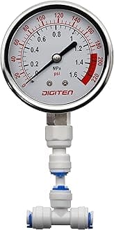 DIGITEN Water Pressure Gauge Meter 0-1.6MPa 0-220psi 1/4" f Reverse Osmosis System Pump¡­