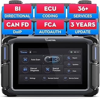 VDIAGTOOL Bidirectional Scan Tool VD70, OBD2 Scanner Diagnostic Tool with ECU Coding, 36+ Resets, PMI, FCA AutoAuth, All System, CAN FD & DoIP, V.A.G. Guide, 3-Year Update