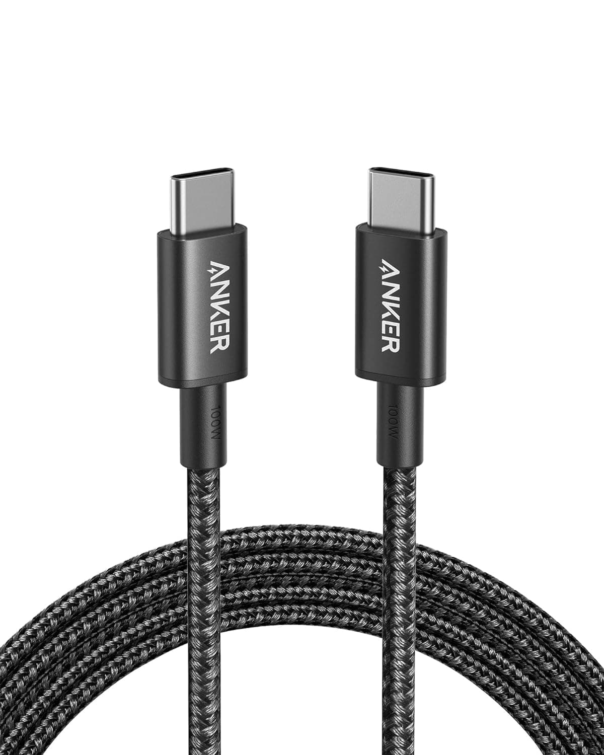 Anker USB C to USB C Charger Cable (6ft/1.8m Nylon), 100W USB 2.0 Type C fast Charging Cable for MacBook Pro, iPhone 17/16/15, iPad Pro, Samsung Galaxy,and More