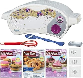 FIVE DEALS Easy Bake Oven Star Edition + Chocolate Chip and Pink Sugar Refill + Red Velvet Cupcakes Refill + Party Pretzel Refill Pack + Mini Whisk.