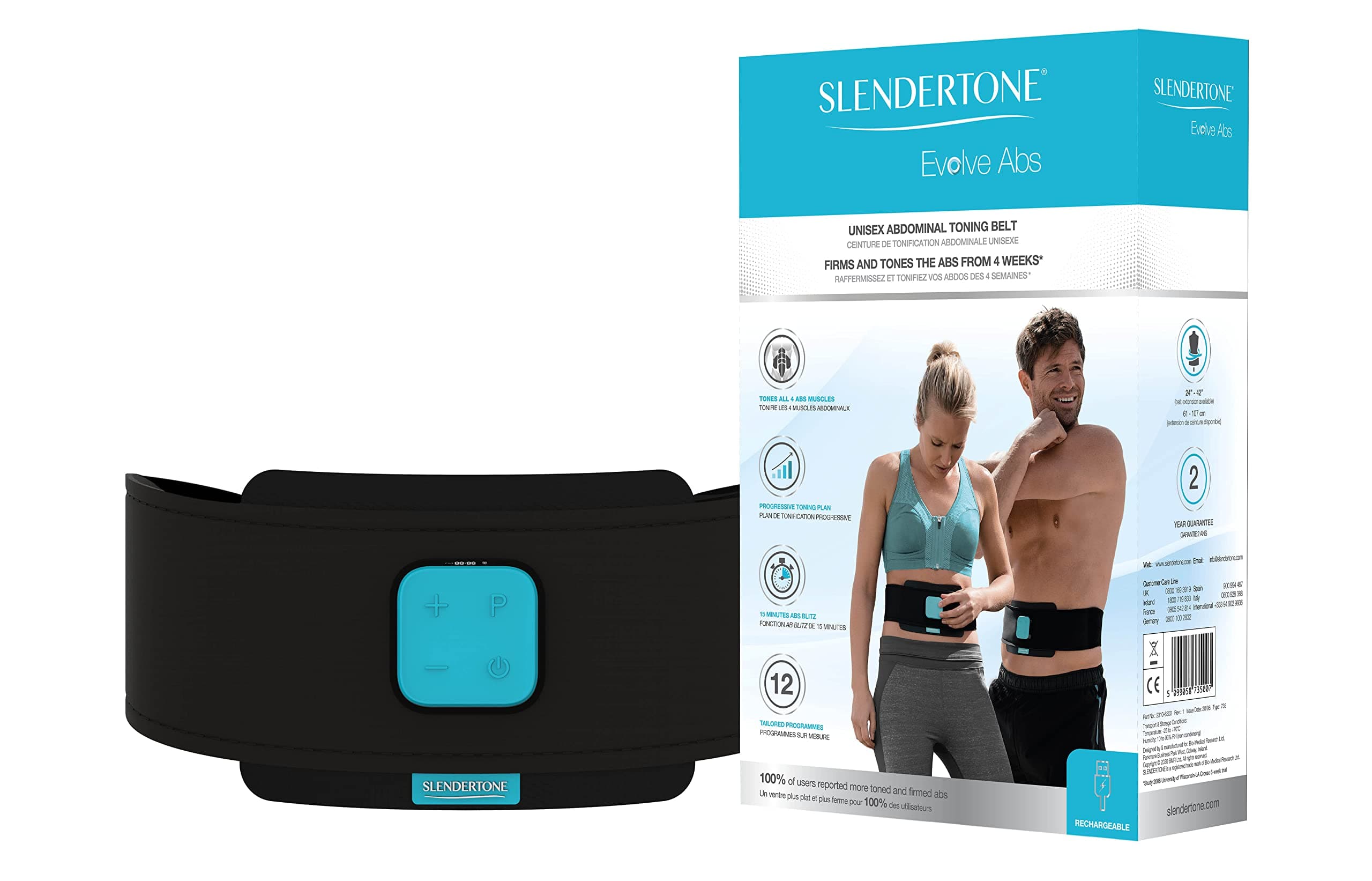 [Slendertone] Evolve Abs 0735-2000 Black///White 61-107 cm