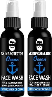 skinprotector Muuchstacs Ocean Face Wash for Men | Fight Acne & Pimples, Brighten Skin, Clears Dirt, Oil Control, Refreshing Feel - Multi-Action Formula (2x100 ml)